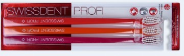 Profi Whitening Bern - Trio 2+1 Pack, Red-Orange-Purple Tannbørster - Soft